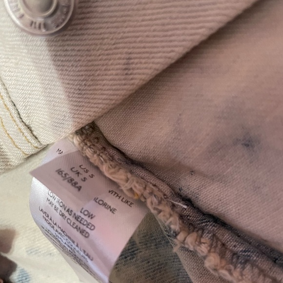 NWT Free People denim jacket Rumors Jones tie dye blue size small - Picture 9 of 9